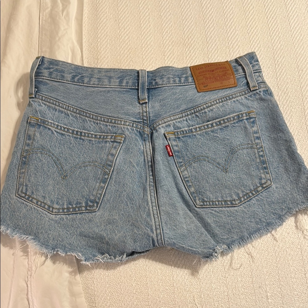 Levi's Light Blue 501 Jean Shorts